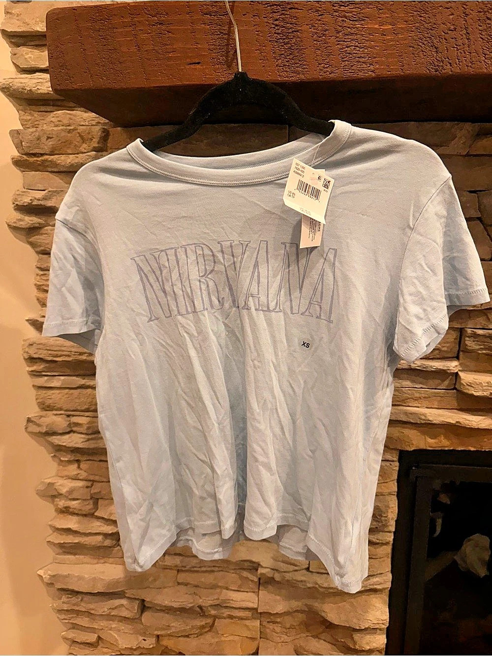 American Eagle Graphic Short Sleeve Tee in blue